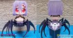  1girl arachne artist_name ass breasts character_name chibi copyright_name detached_sleeves el_joey extra_eyes highres insect_girl lavender_hair monster_musume_no_iru_nichijou multiple_legs multiple_views papercraft photo rachnera_arachnera red_eyes skull smile solo spider_girl under_boob watermark web_address 