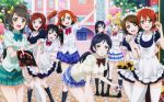  6+girls alternate_costume animal_ears artist_request ayase_eli balloon black_hair black_legwear blonde_hair blue_eyes blue_hair bow brown_eyes brown_hair cat_ears cellphone enmaided fake_animal_ears green_eyes hair_bow hoshizora_rin kneehighs koizumi_hanayo kousaka_honoka love_live!_school_idol_project low_twintails maid maid_headdress minami_kotori multiple_girls nishikino_maki official_art open_mouth over-kneehighs phone plaid plaid_skirt ponytail red_eyes redhead school_uniform side_ponytail skirt smile sonoda_umi thigh-highs toujou_nozomi twintails violet_eyes white_legwear yazawa_nico yellow_eyes zettai_ryouiki 