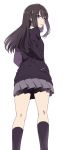  cardigan from_behind idolmaster idolmaster_cinderella_girls mattaku_mousuke school_uniform shibuya_rin skirt 