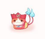  :3 blush cat hat jibanyan multiple_tails no_humans notched_ear solo tail two_tails umi_(srtm07) white_background youkai youkai_watch 