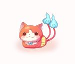  :3 blush cat jibanyan multiple_tails no_humans notched_ear solo tail two_tails umi_(srtm07) white_background youkai youkai_watch 