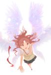  angel_wings brown_eyes brown_hair long_hair school_uniform senjimon_kayumi shirai_kuroko to_aru_kagaku_no_railgun to_aru_majutsu_no_index wings 