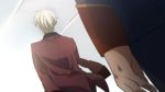  1boy aki_(neyuki41028) aldnoah.zero dutch_angle from_behind grey_hair silver_hair slaine_troyard solo_focus 