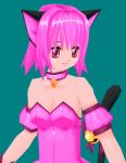  bell catgirl choker dress momomiya_ichigo nekomimi pink_eyes pink_hair tail tokyo_mew_mew 