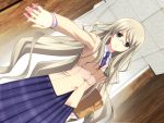  blonde_hair chaos;head glasses kusonoki_yua long_hair seifuku 