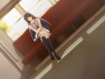  aoi_sena black_hair chaos;head long_hair seifuku skirt 