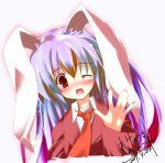  blush bunny_ears bunnygirl game long_hair necktie purple_hair red_eyes reisen reisen_udongein_inaba touhou usagimimi white_shirt 