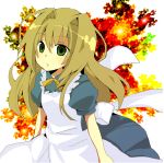  alice_(wonderland) apron bad_id blonde_hair dress green_eyes satsushi tears 