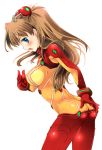  blue_eyes blush brown_hair kurosawa_kiyotaka long_hair neon_genesis_evangelion plugsuit rebuild_of_evangelion shikinami_asuka_langley solo souryuu_asuka_langley takashi_kiyoshi test_plugsuit 