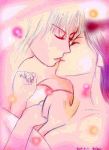  1boy 1girl close-up cloud_strife cloud_tifa couple final_fantasy final_fantasy_vii kiss pink tifa_lockhart 
