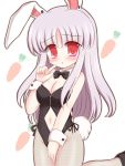  breasts bunny_ears bunny_tail bunnysuit cleavage fishnets long_hair navel pantyhose purple_hair rabbit_ears red_eyes reisen_udongein_inaba ry tail touhou wrist_cuffs 