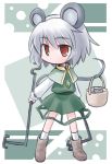  basket grey_hair jewelry kugelschreiber mouse mouse_ears mouse_tail nazrin pendant red_eyes short_hair tail touhou 