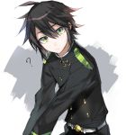  ? black_hair blush cow_(shadow) double-breasted green_eyes hyakuya_yuuichirou male_focus military military_uniform owari_no_seraph uniform 