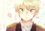  1boy aldnoah.zero blonde_hair child epaulettes green_eyes najita slaine_troyard solo tears 