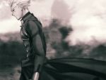  1boy archer fate/stay_night fate_(series) monochrome solo tam_(cuq) 