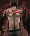  1boy alex_mercer back denim from_behind jeans male_focus pants prototype_(game) ren_(dokyakutu) shirtless solo tattoo 