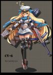  1girl absurdres blonde_hair bow bow_(weapon) crossbow crossbow_bolts fairy_(kantai_collection) green_eyes hardhat hat helmet highres long_hair original qihai_lunpo quiver scarf star uss_enterprise_(cv-6) weapon wrench 