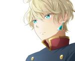  1boy aldnoah.zero aqua_eyes blonde_hair blue_eyes jewelry seiran_(blue-orchid) silver_hair single_earring slaine_troyard solo 