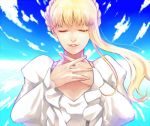  1girl aldnoah.zero asseylum_vers_allusia blonde_hair braid junka-sakura sky solo 