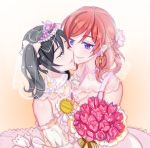  comic love_live!_school_idol_project lowres nishikino_maki saidyiiii wedding yazawa_nico yuri 