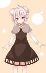  1girl animal_ears beni_shake blush capelet grey_hair mouse_ears mouse_tail nazrin red_eyes short_hair smile solo tail touhou 