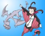  aerodactyl brown_hair cosplay drawfag gloves headwear_removed helmet helmet_removed pink_shoes red_eyes shoes sky_trainer_(pokemon) tsutsuji_(pokemon) twintails white_gloves 