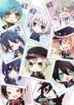  &gt;_&lt; 6+boys ;d black_hair blonde_hair blue_eyes blue_hair chibi flying_sweatdrops green_eyes hat heart honebami_toushirou horikawa_kunihiro hotarumaru ichigo_hitofuri izumi-no-kami_kanesada japanese_clothes kashuu_kiyomitsu midare_toushirou mikazuki_munechika multiple_boys namazuo_toushirou one_eye_closed open_mouth postage_stamp scarf silver_hair smile sparkle spoken_blush star sxupxdxxy touken_ranbu tsurumaru_kuninaga violet_eyes yellow_eyes 