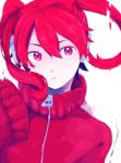  alternate_color digital_dissolve ene_(kagerou_project) headphones highres kagerou_project long_sleeves red_eyes redhead sleeves_past_wrists tagme track_jacket zipper 