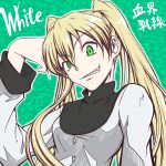  ayanagi_gumimi blonde_hair dress green_eyes kekkai_sensen twintails white_(kekkai_sensen) 