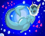  absurdres black_eyes cute dryadex eeveelution female fins highres luvdisc marine nintendo ocean pokemon solo vaporeon video_game water 