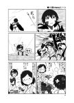  2girls anger_vein bandages cannon comic explosion glasses kantai_collection kei-suwabe kirishima_(kantai_collection) monochrome multiple_girls ocean pauldrons ri-class_heavy_cruiser shinkaisei-kan translation_request 