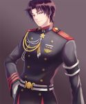  ichinose_guren male_focus military military_uniform owari_no_seraph short_hair smile solo uniform 