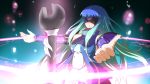  1girl blindfold blue_hair long_hair magic_circle ole_tower solo spanner_(ole_tower) yuto_(dialique) 