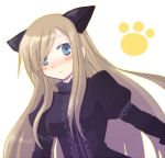  alternate_costume animal_ears blue_eyes blush brown_hair cat_ears long_hair lowres paw_print solo tales_of_(series) tales_of_the_abyss tear_grants yoshi_(koloio) 