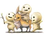  chibi elk ghibli horns kodama kodama_(artist) mononoke_hime riding shishigami studio_ghibli yakuru 