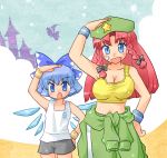  blue_hair cirno hong_meiling pista pisuta red_hair remilia_scarlet touhou 