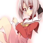  harukaze_chiharu hayate_no_gotoku! hoppege ponytail school_uniform silver_hair 