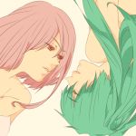  bad_id face green_hair hatsune_miku marui_happa megurine_luka multiple_girls nude pink_hair vocaloid yuri 