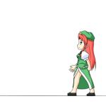  animated_gif blue_eyes china_dress chinadress chinese_clothes fire gif haoushoukouken hong_meiling lowres nico_nico_douga parody red_hair redhead touhou urushi 