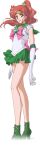  bishoujo_senshi_sailor_moon brown_hair choker gloves green_eyes kino_makoto long_hair magical_girl ponytail sailor_jupiter seifuku smile vlush 