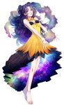 1girl barefoot bishoujo_senshi_sailor_moon black_hair crescent full_body hands highres jewelry long_hair luna_(sailor_moon) luna_(sailor_moon)_(human) necklace solo 