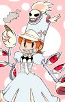  1girl cigar crossover hat jakuzure_nonon jakuzure_nonon_(cosplay) kill_la_kill peacock_(skullgirls) shako_cap sharp_teeth skullgirls 