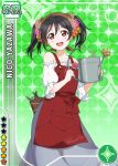  apron black_hair character_name dress happy long_hair love_live!_school_idol_festival love_live!_school_idol_project red_eyes twintails watering_can yazawa_nico 