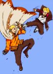  blonde_hair blue_eyes facial_mark father_and_son fighting hokage naruto uzumaki_boruto uzumaki_naruto 