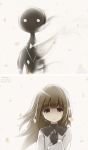  1girl cherry_blossoms deemo deemo_(character) dissolving girl_(deemo) hand_on_own_chest head_tilt looking_at_viewer smile tears zhandou_greymon 