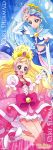  2girls absurdres blonde_hair blue_eyes blue_hair cure_marine cure_twinkle earrings gloves go!_princess_precure happy highres jewelry long_hair multiple_girls precure 