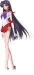  1girl bishoujo_senshi_sailor_moon black_hair blush choker gloves high_heels hino_rei long_hair magical_girl official_art purple_eyes sailor_mars seifuku smile solo 