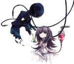  1girl cable crying deemo deemo_(character) dissolving fuku_(huku_m) full_body girl_(deemo) hands_on_own_chest heart_monitor intravenous_drip looking_up sitting 