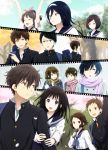  6+boys 6+girls bag black_hair brown_hair chitanda_eru coat earmuffs eba_kurako fukube_satoshi gakuran glasses highres hyouka ibara_mayaka irisu_fuyumi juumonji_kaho kouchi_ayako kugayama_muneyoshi long_hair multiple_boys multiple_girls official_style oreki_houtarou rito453 sawakiguchi_misaki scarf school_uniform serafuku short_hair tanabe_jirou tani_koreyuki toogaito_masashi yuasa_shouko 