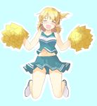  1girl cheerleader gomi_(gomitin) mizuhashi_parsee pom_poms solo touhou 
